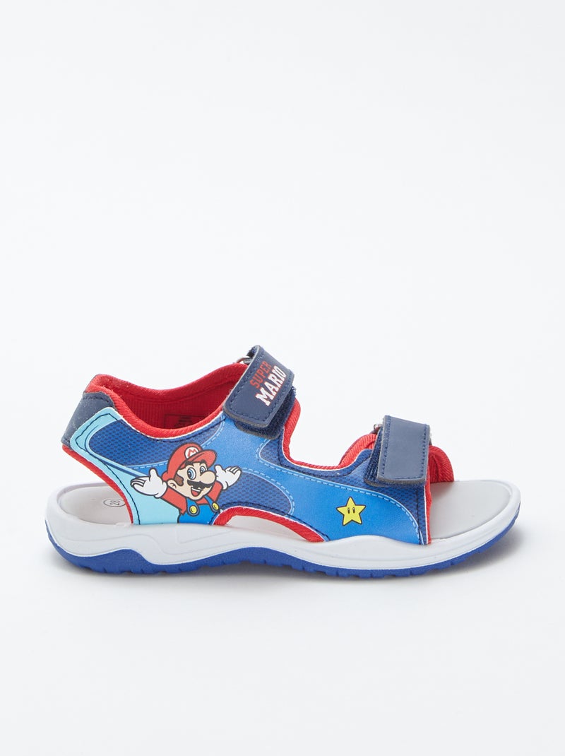 Sandálias com tira de velcro 'Mário' 'Nintendo' AZUL - Kiabi