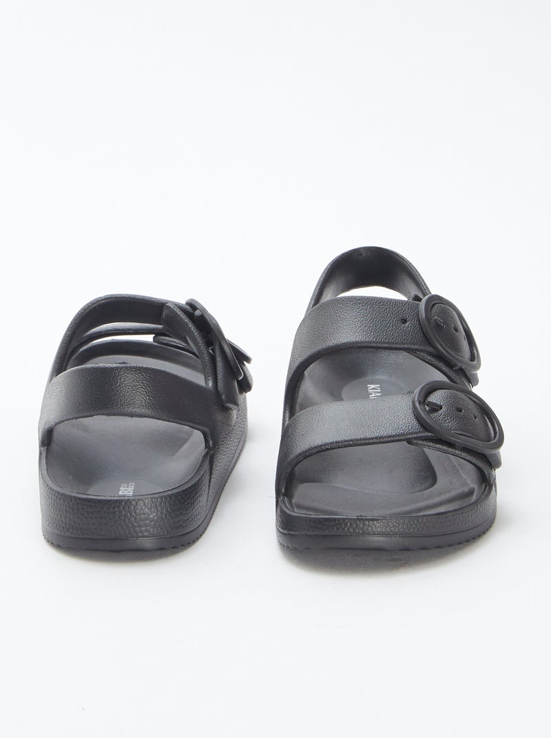 Sandálias com tira dupla PRETO - Kiabi