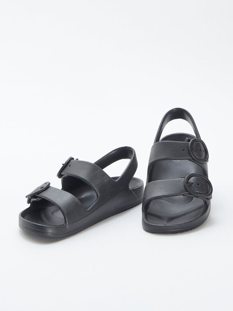 Sandálias com tira dupla PRETO - Kiabi