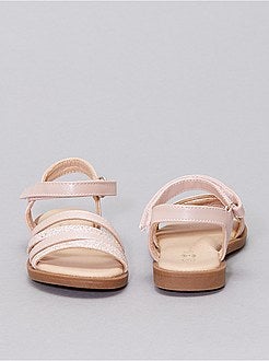 Sandálias com tiras brilhantes - Kiabi