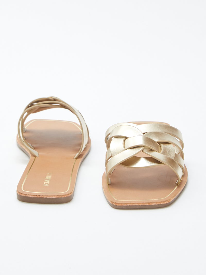 Sandálias com tiras cruzadas AMARELO - Kiabi