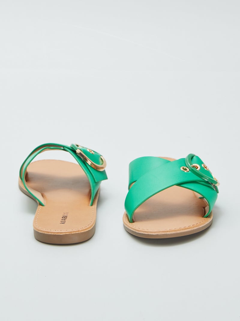 Sandálias com tiras cruzadas VERDE - Kiabi