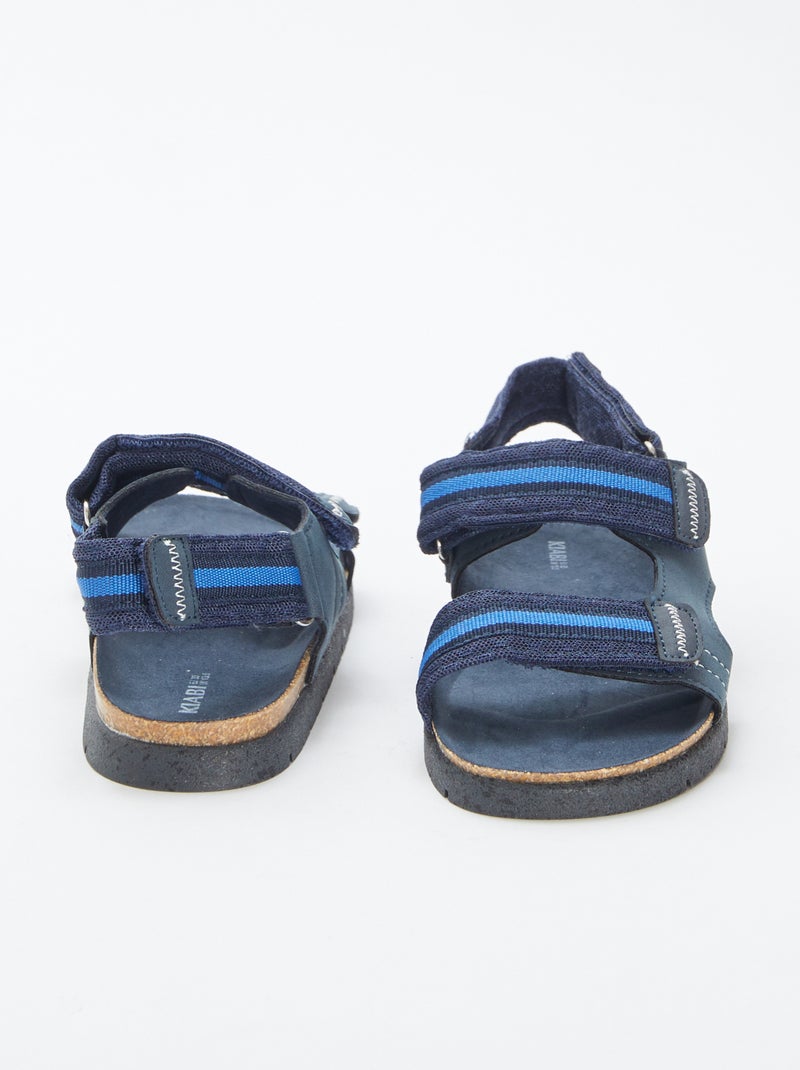 Sandálias com tiras de velcro AZUL - Kiabi