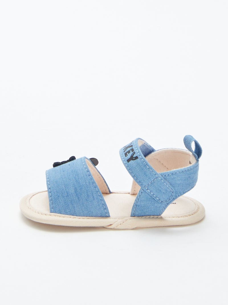 Sandálias com tiras de velcro 'Mickey' 'Disney' AZUL - Kiabi