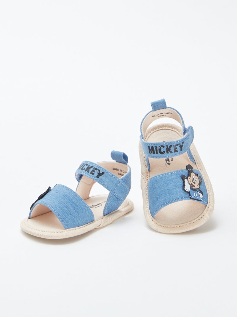 Sandálias com tiras de velcro 'Mickey' 'Disney' AZUL - Kiabi