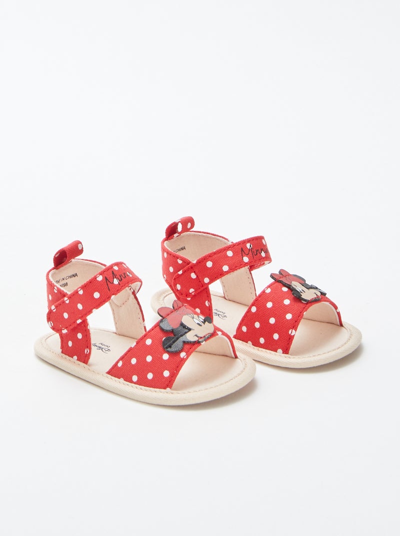 Sandálias com tiras de velcro 'Minnie' 'Disney' VERMELHO - Kiabi