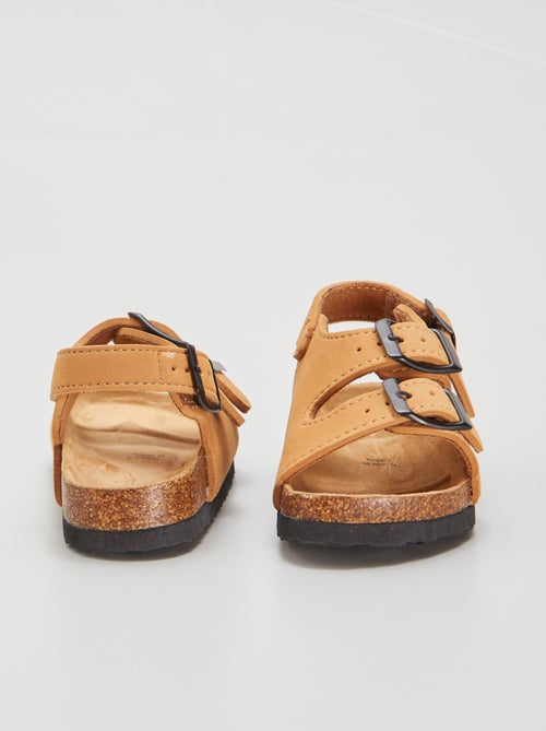 Sandálias com tiras de velcro no tornozelo - Kiabi