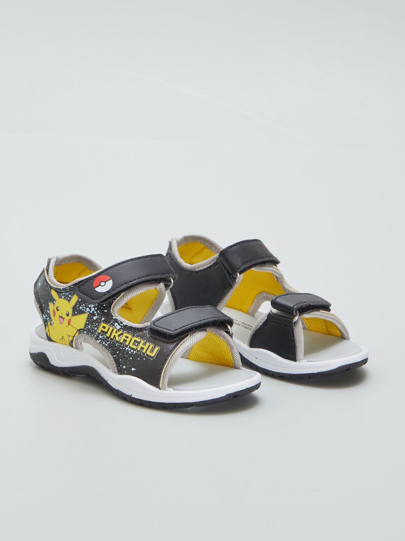Sandálias com tiras de velcro 'Pikachu' PRETO - Kiabi
