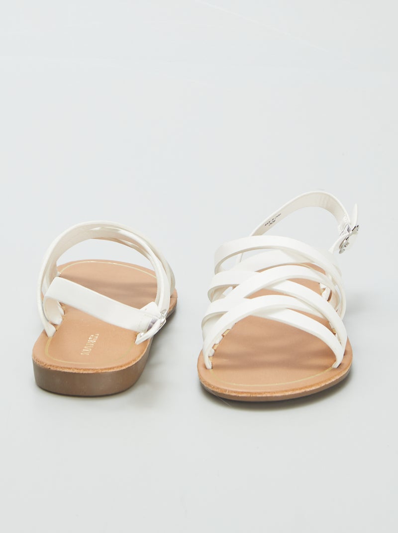 Sandálias com várias tiras BRANCO - Kiabi