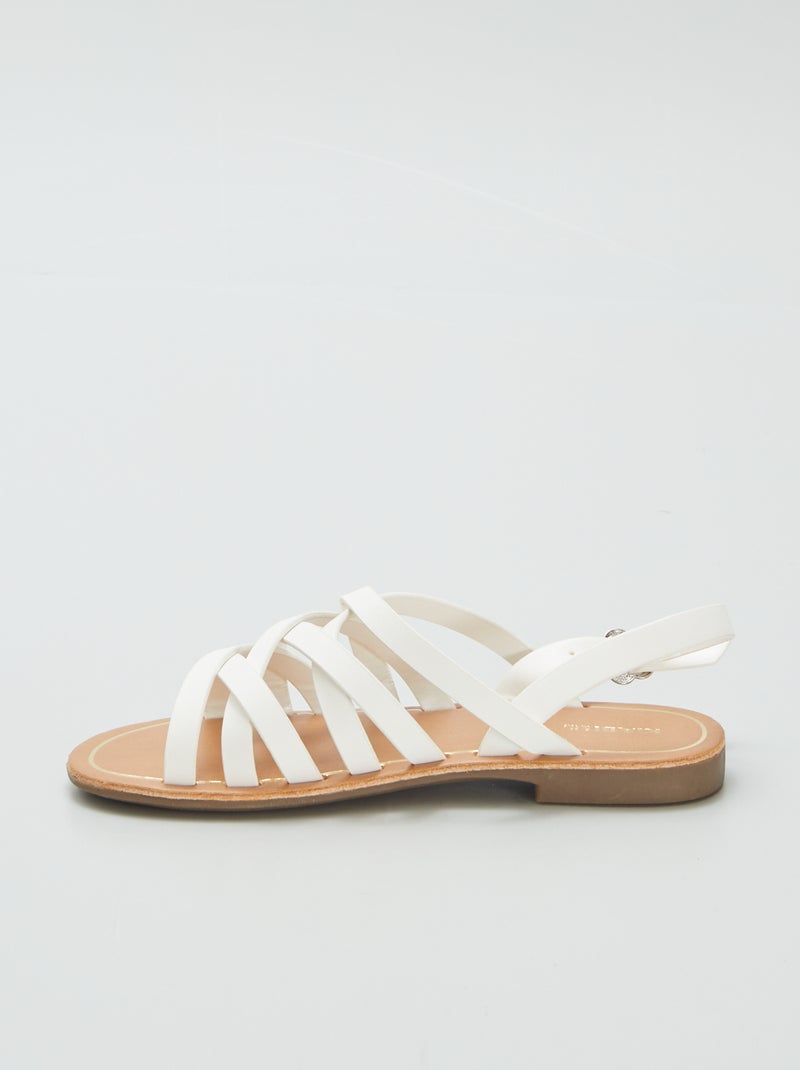 Sandálias com várias tiras BRANCO - Kiabi