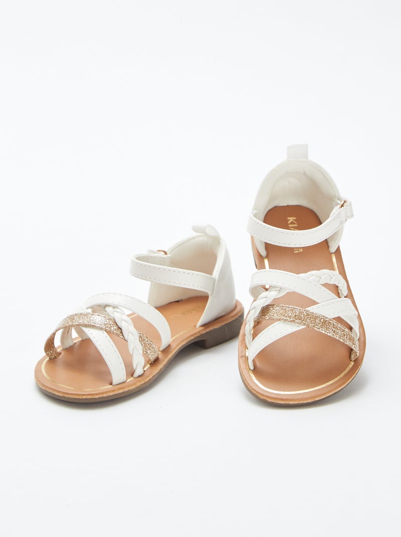 Sandálias com várias tiras BRANCO - Kiabi