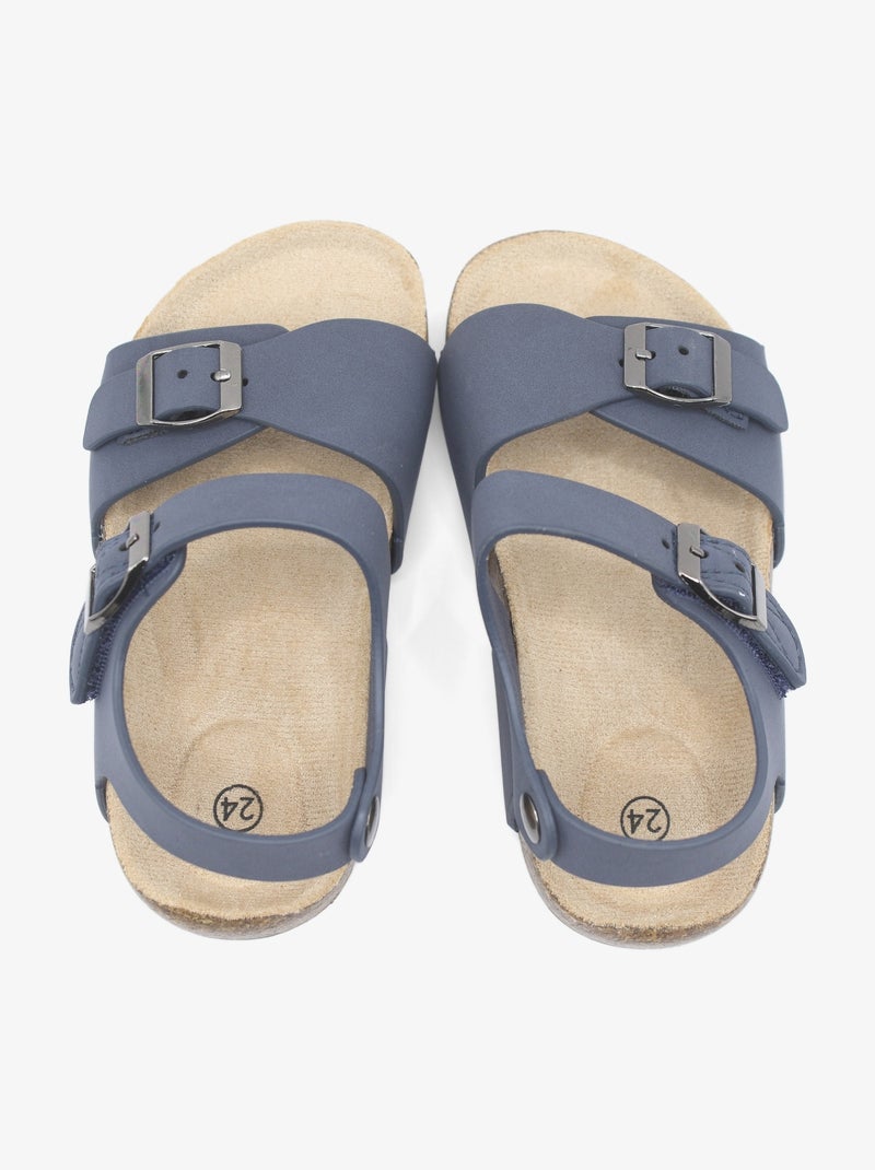 Sandálias com velcro Azul escuro - Kiabi