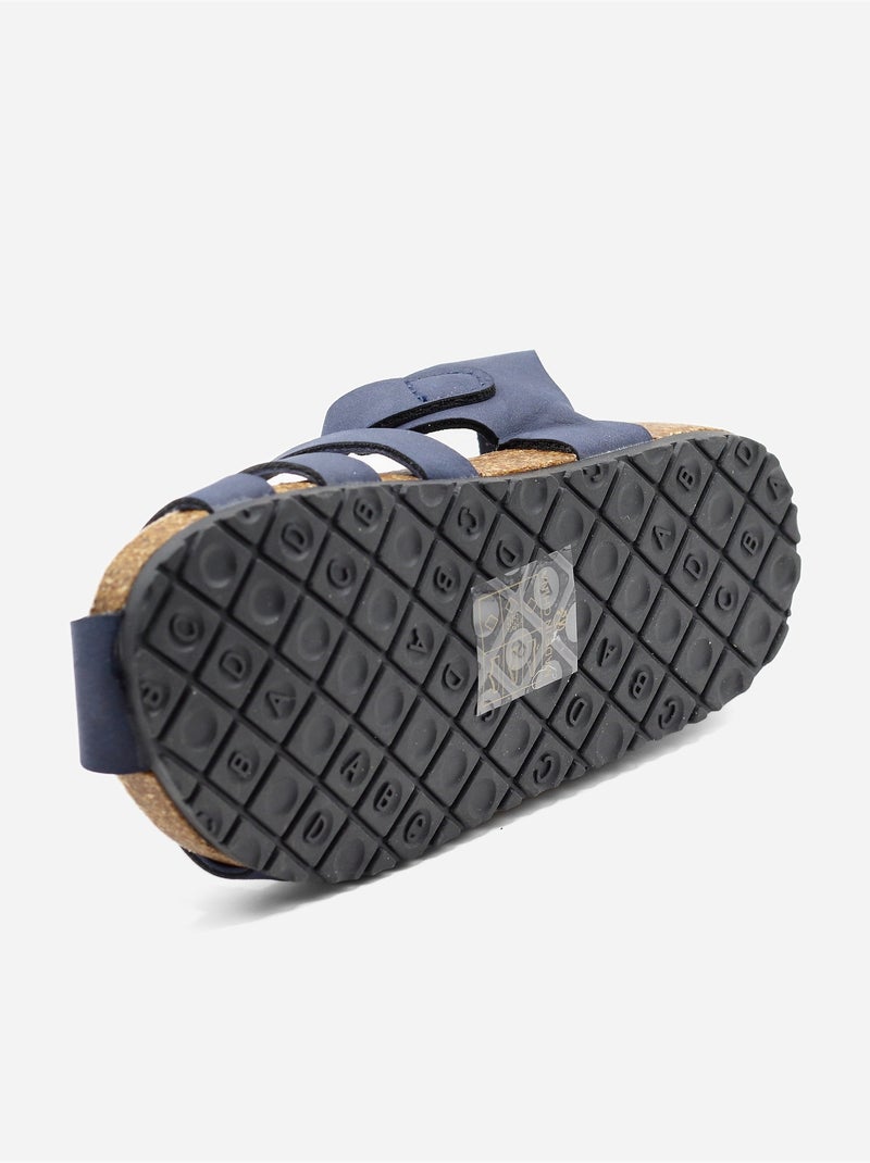 Sandálias com velcro Azul escuro - Kiabi