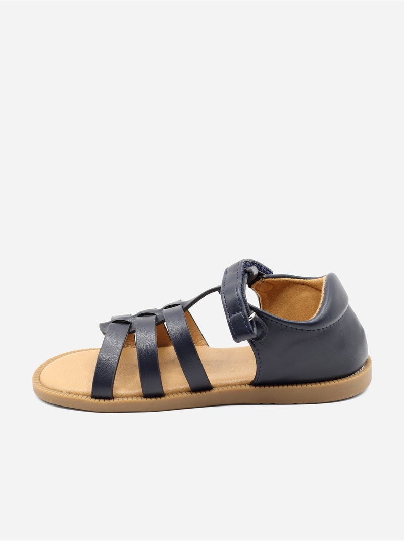 Sandálias com velcro Azul escuro - Kiabi