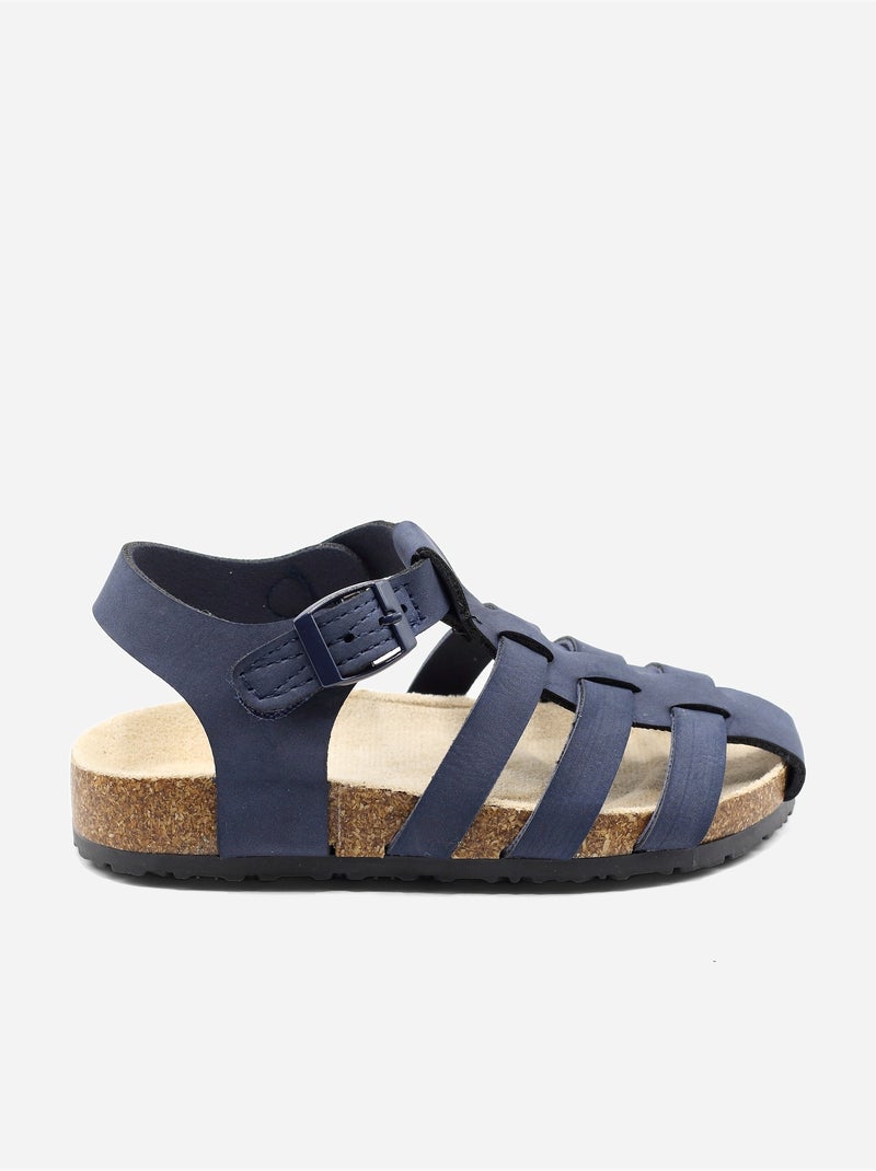 Sandálias com velcro Azul escuro - Kiabi