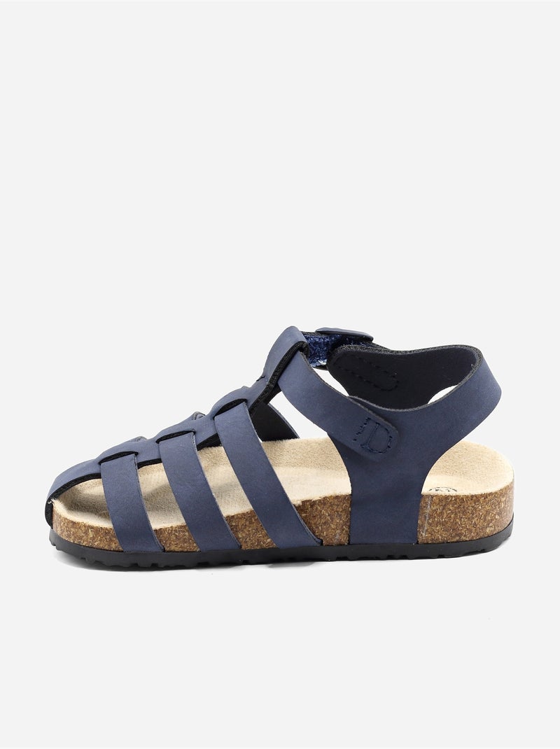 Sandálias com velcro Azul escuro - Kiabi