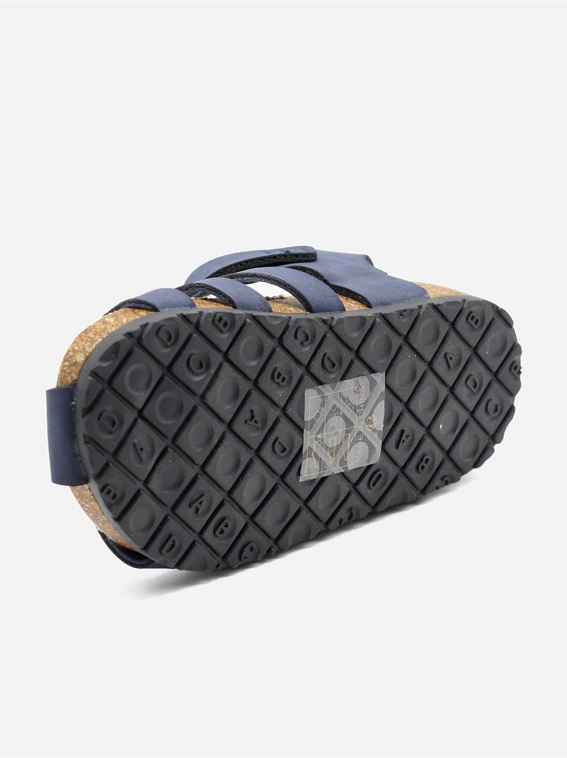 Sandálias com velcro Azul escuro - Kiabi