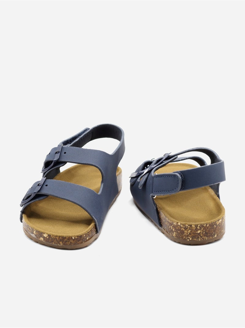 Sandálias com velcro Azul escuro - Kiabi