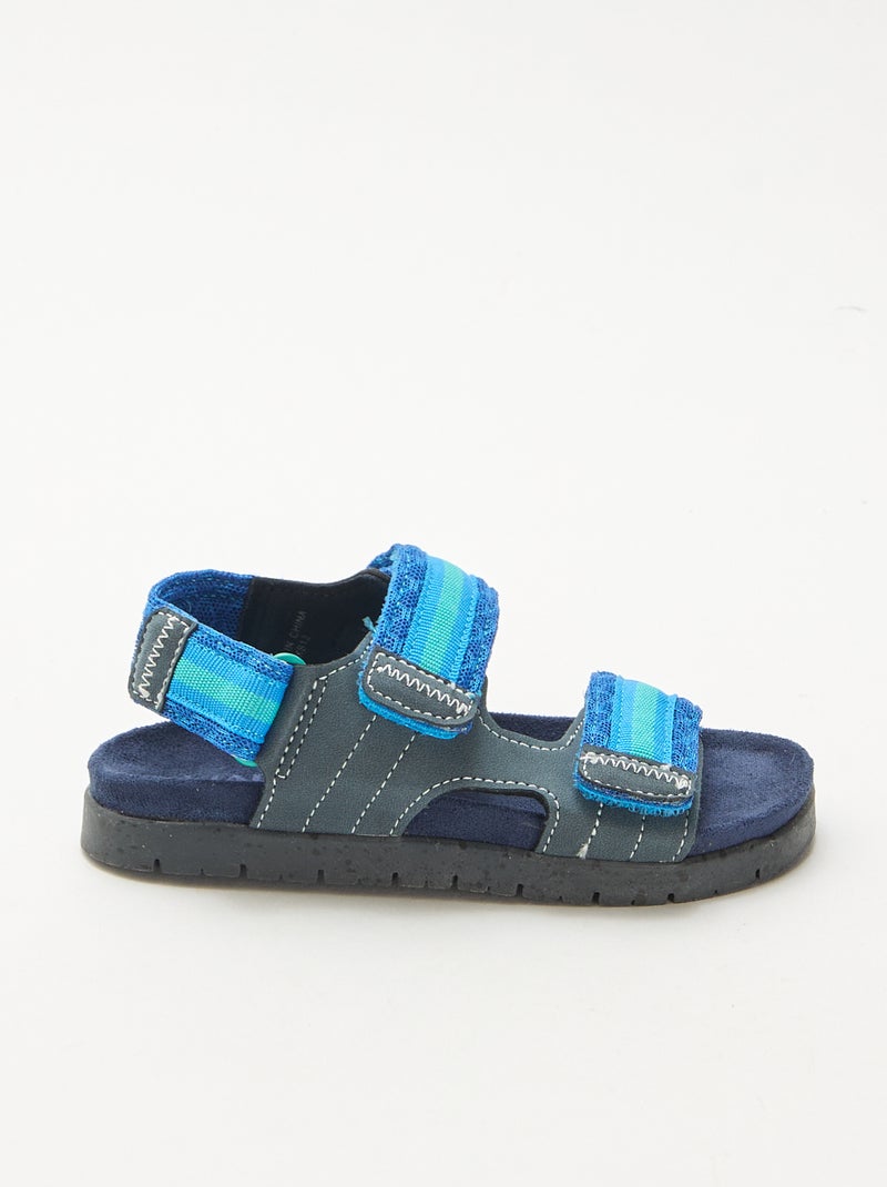 Sandálias com velcro Azul - Kiabi