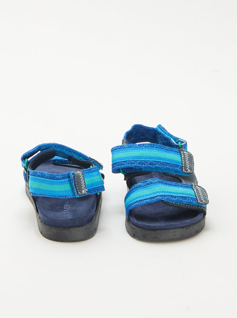Sandálias com velcro Azul - Kiabi