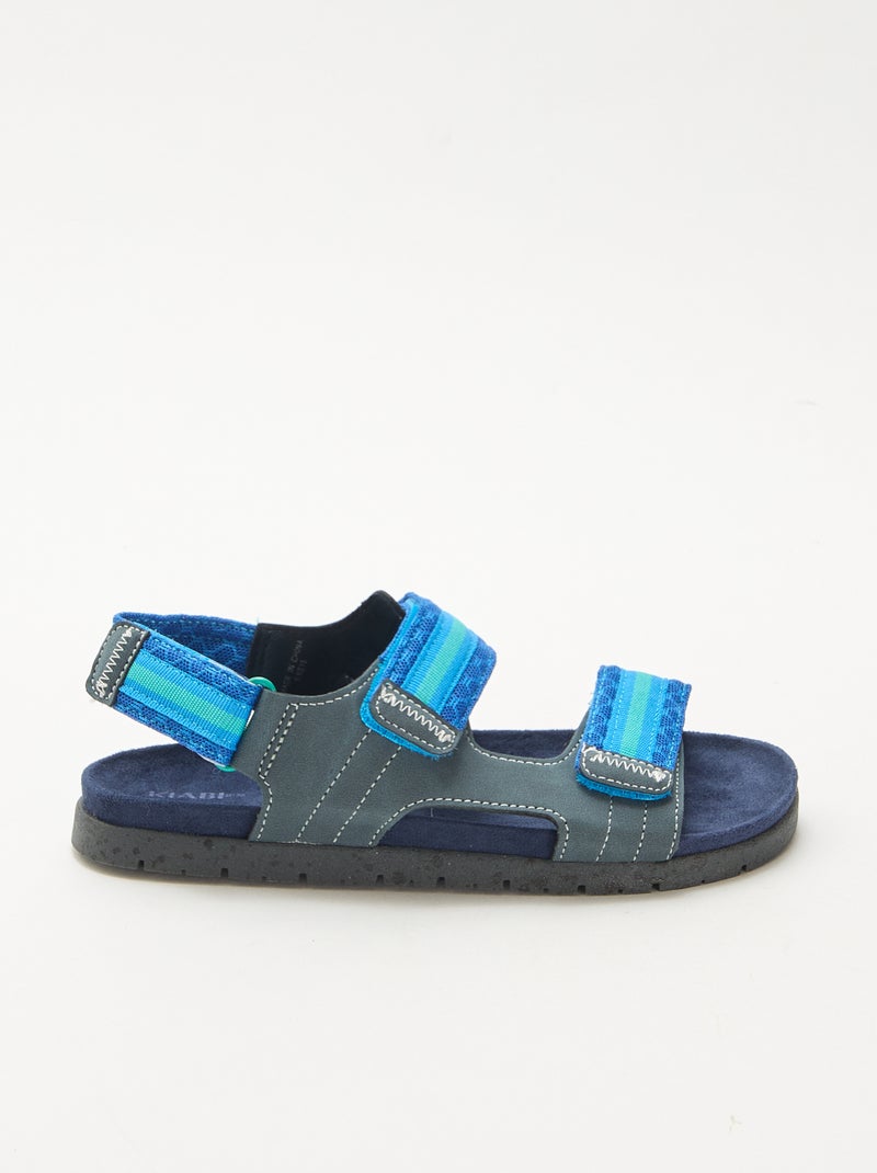 Sandálias com velcro Azul - Kiabi