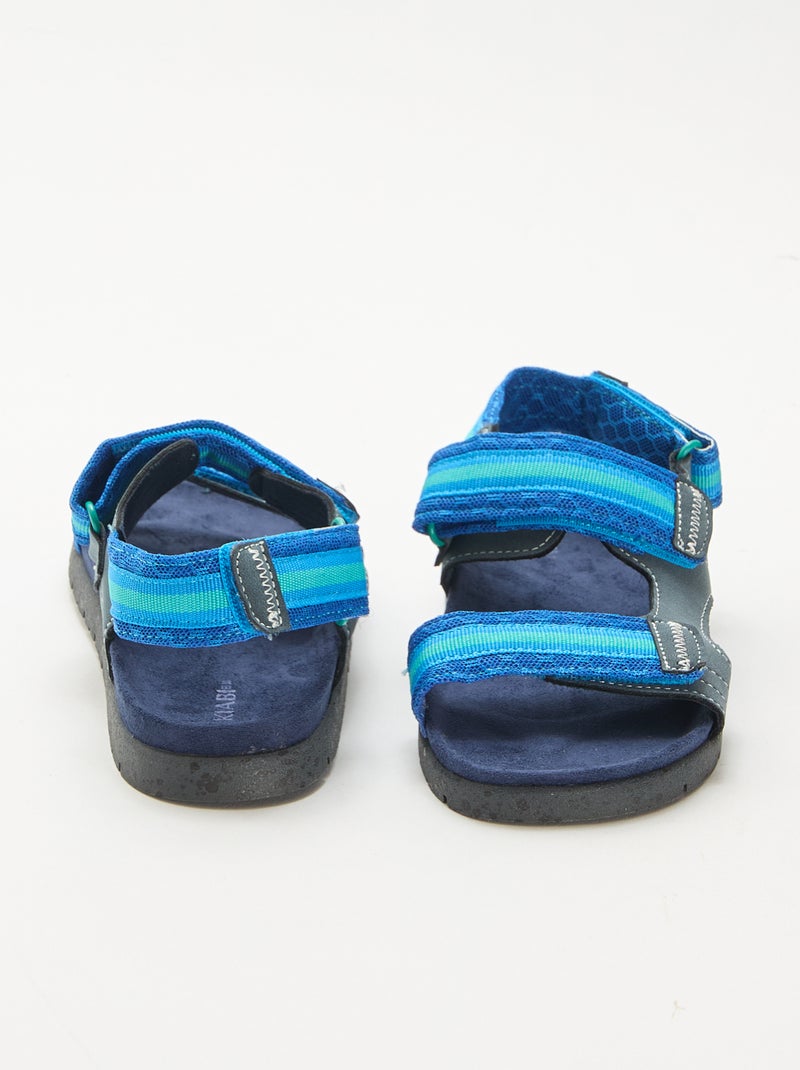 Sandálias com velcro Azul - Kiabi