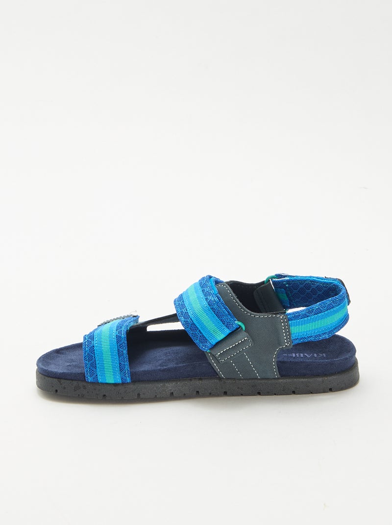 Sandálias com velcro Azul - Kiabi