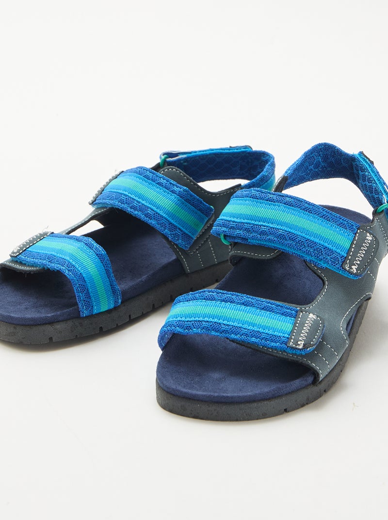 Sandálias com velcro Azul - Kiabi