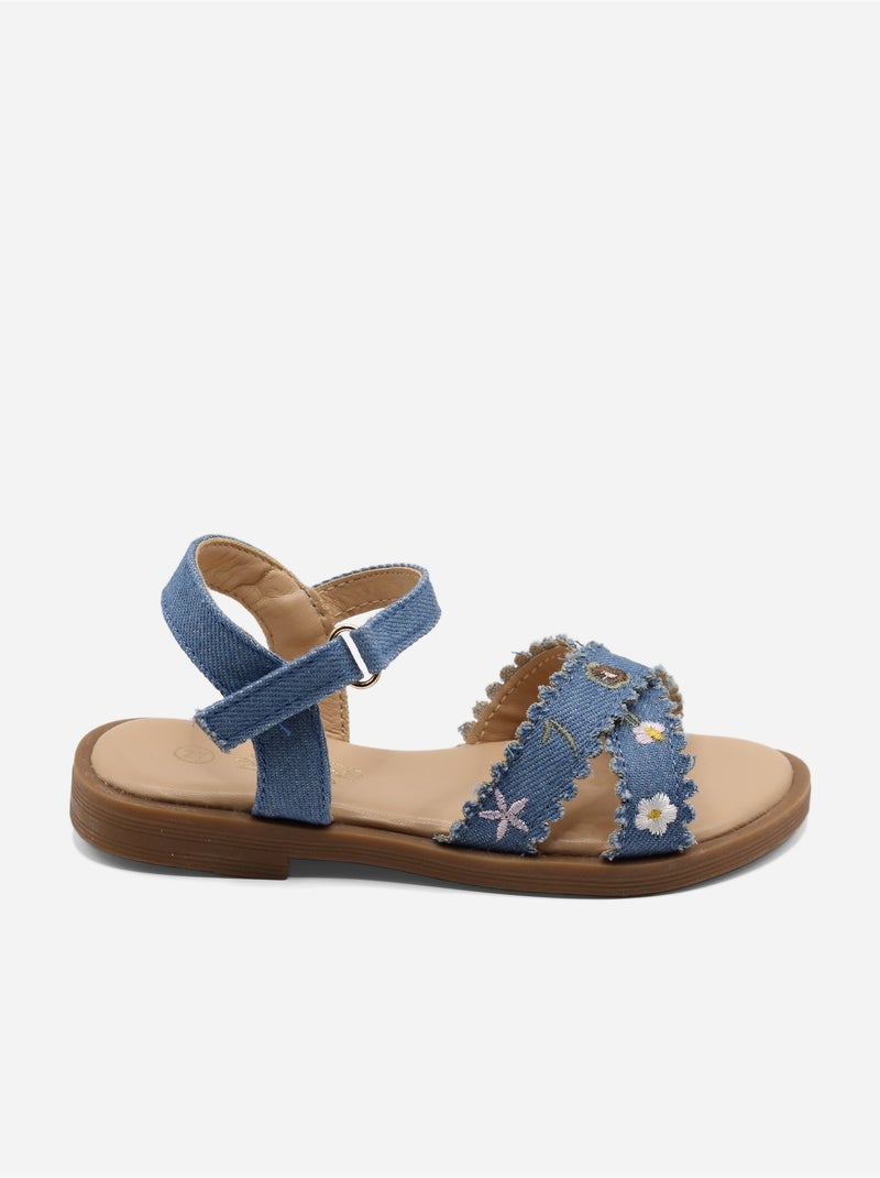 Sandálias com velcro Azul - Kiabi