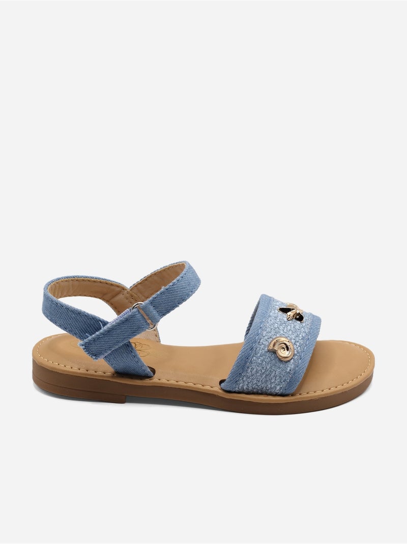 Sandálias com velcro Azul - Kiabi