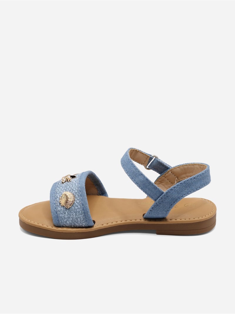 Sandálias com velcro Azul - Kiabi