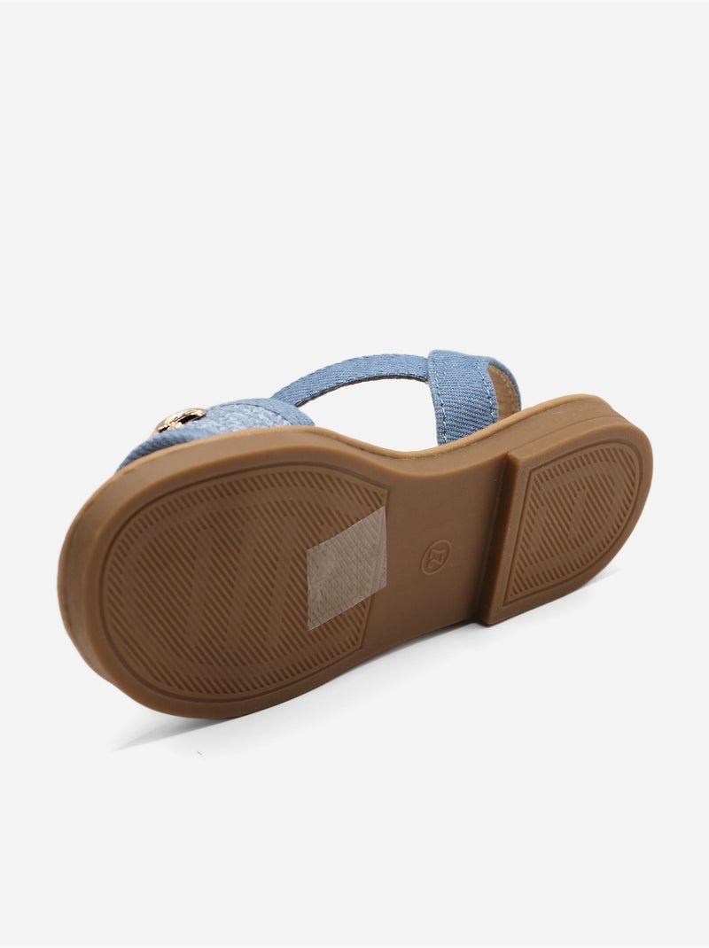 Sandálias com velcro Azul - Kiabi