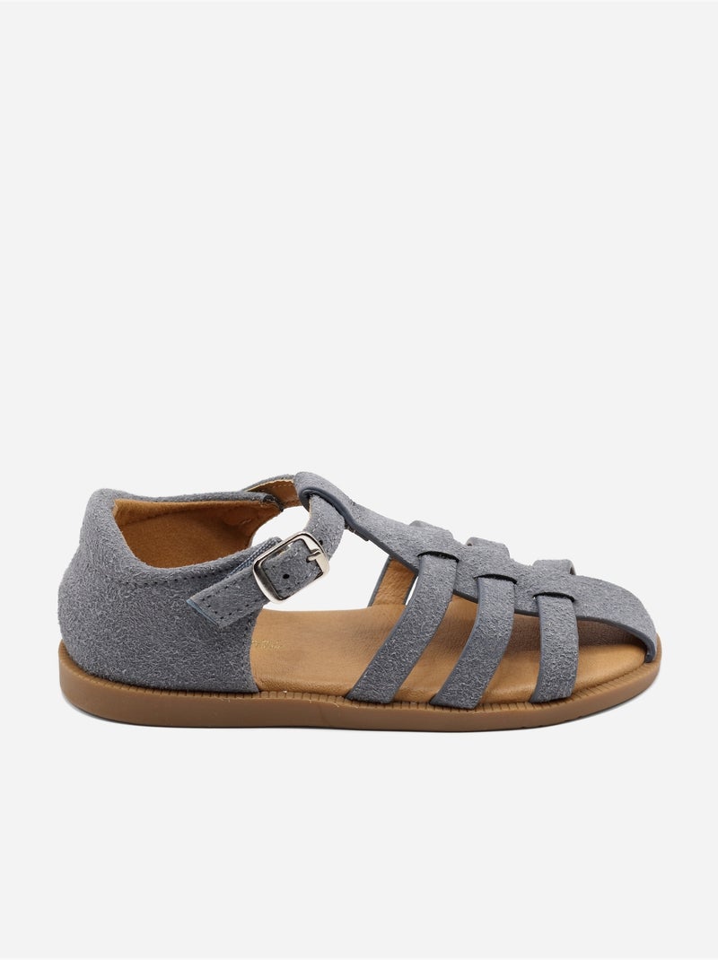 Sandálias com velcro Azul - Kiabi