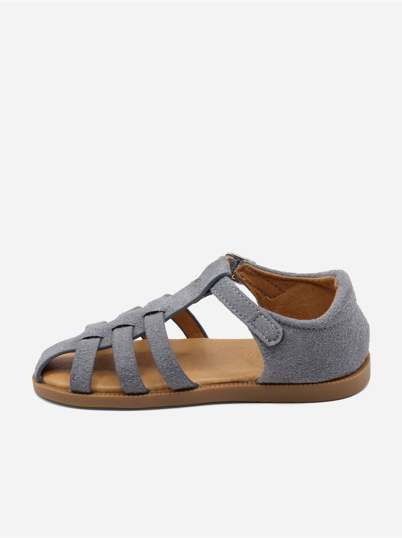 Sandálias com velcro Azul - Kiabi
