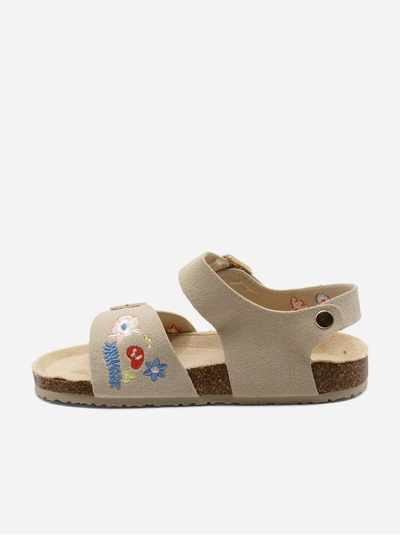 Sandálias com velcro Bege - Kiabi