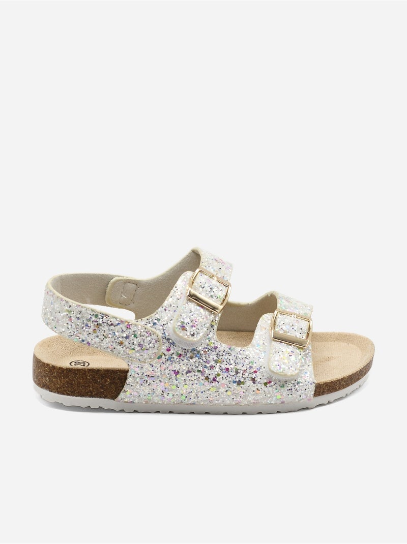 Sandálias com velcro Branco - Kiabi