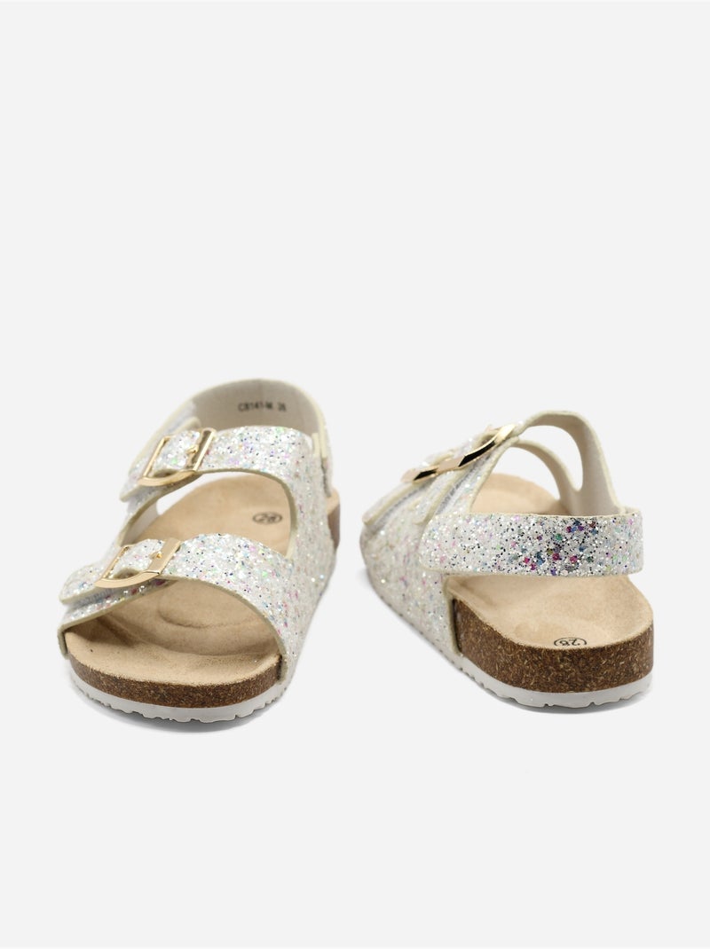 Sandálias com velcro Branco - Kiabi