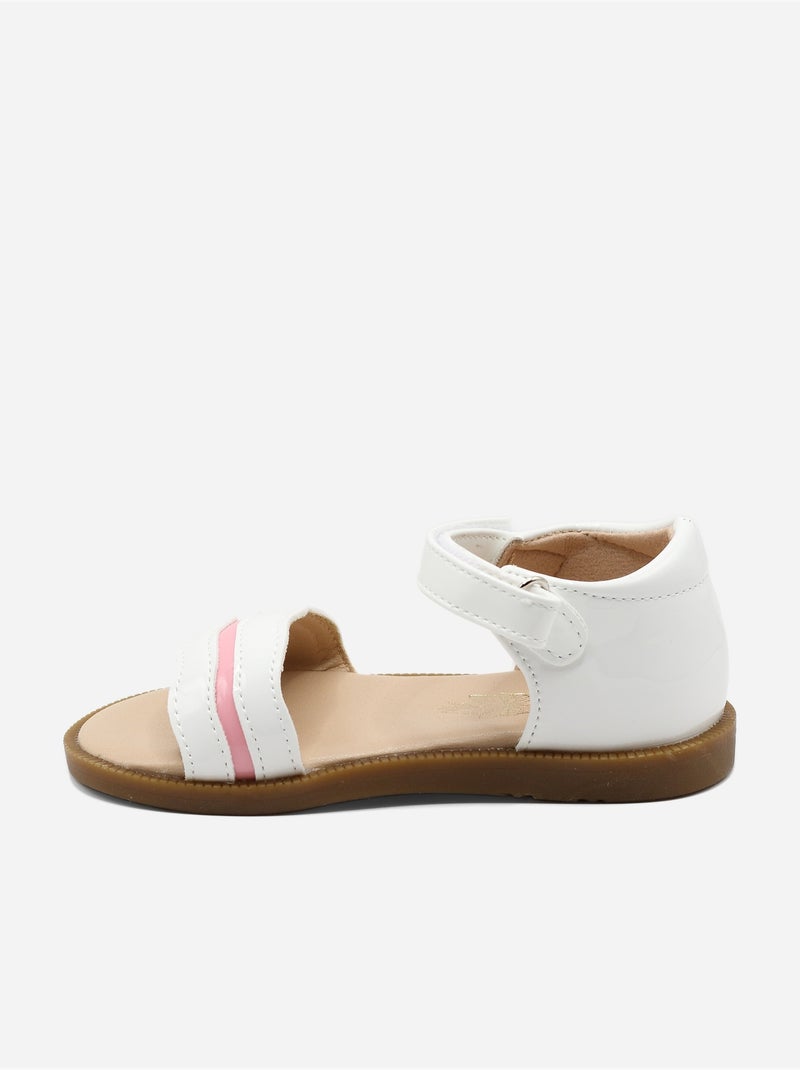 Sandálias com velcro Branco - Kiabi