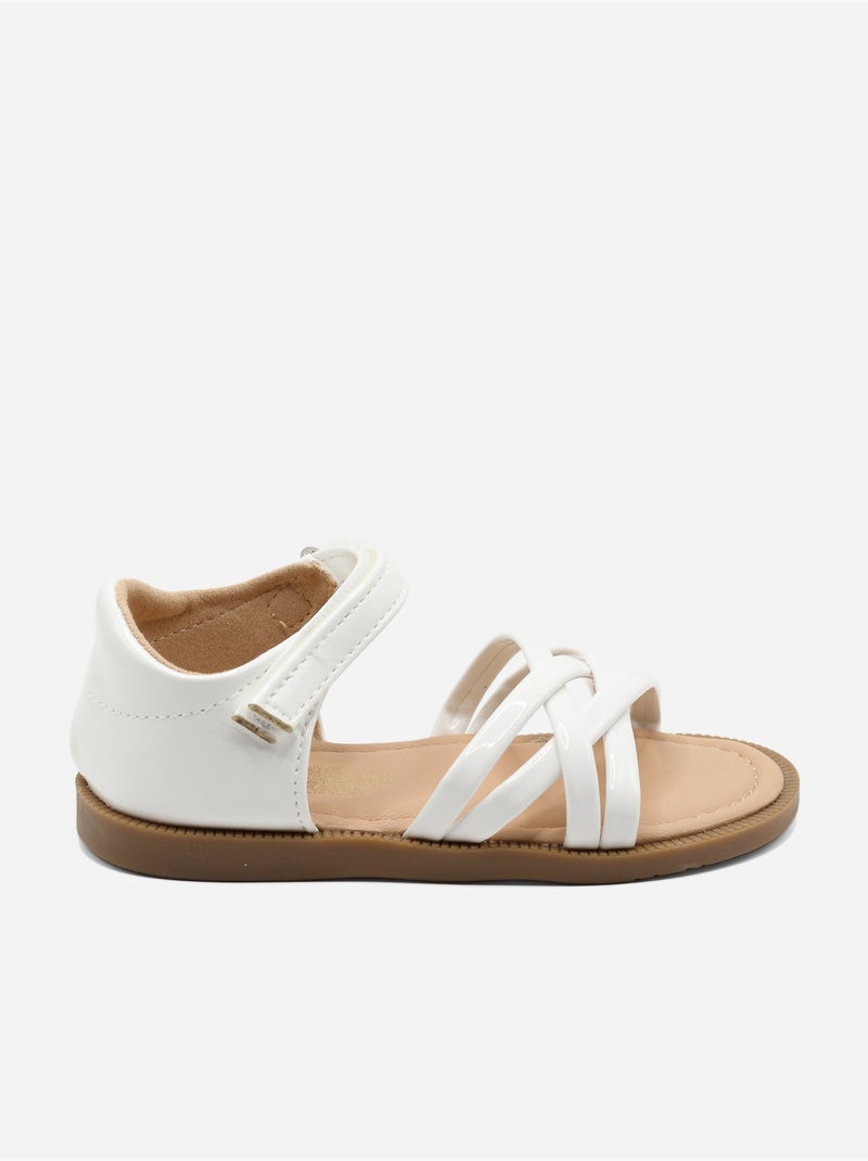Sandálias com velcro Branco - Kiabi