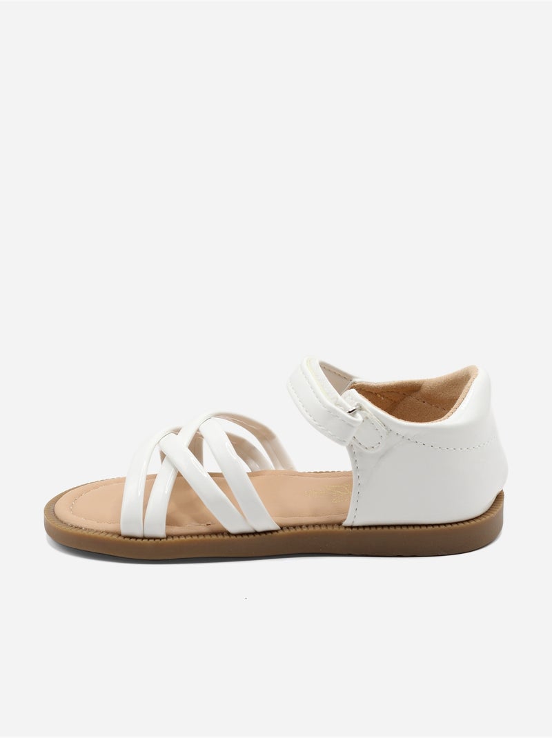 Sandálias com velcro Branco - Kiabi