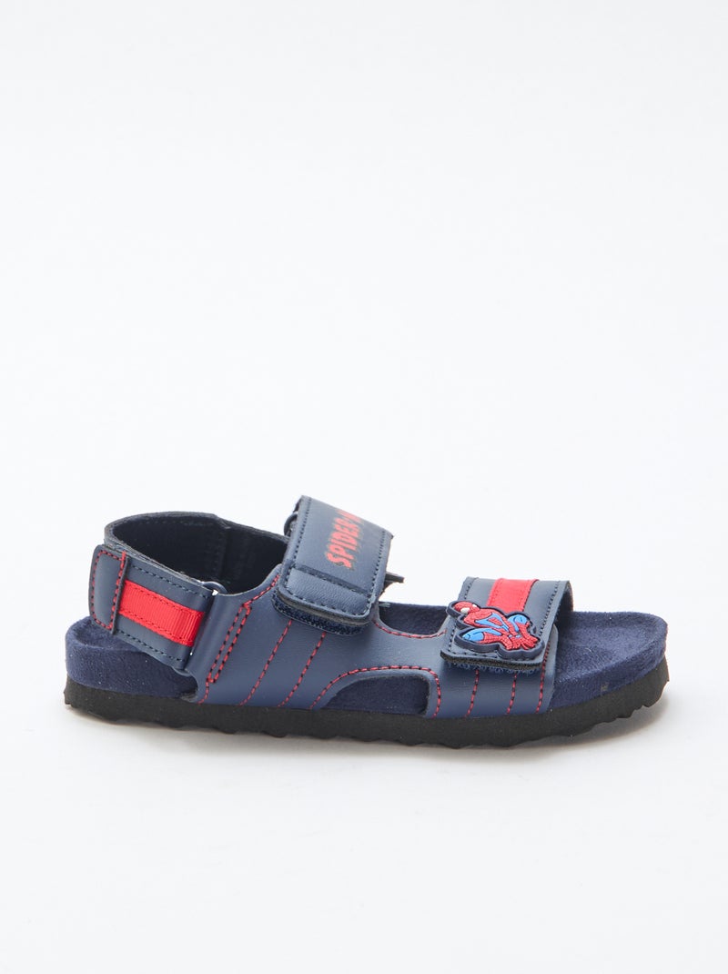 Sandálias com velcro 'Homem-Aranha' Azul - Kiabi