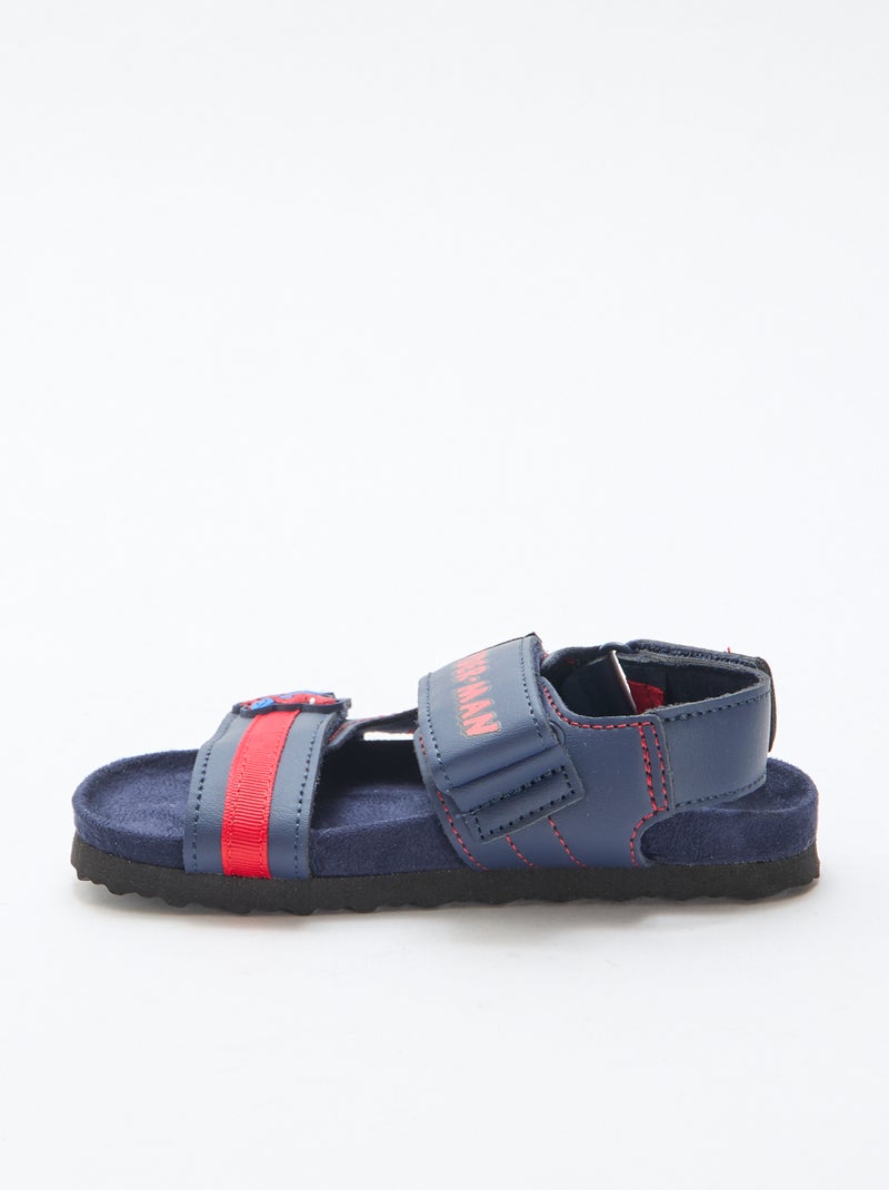 Sandálias com velcro 'Homem-Aranha' Azul - Kiabi
