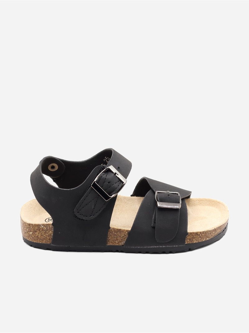 Sandálias com velcro Preto - Kiabi