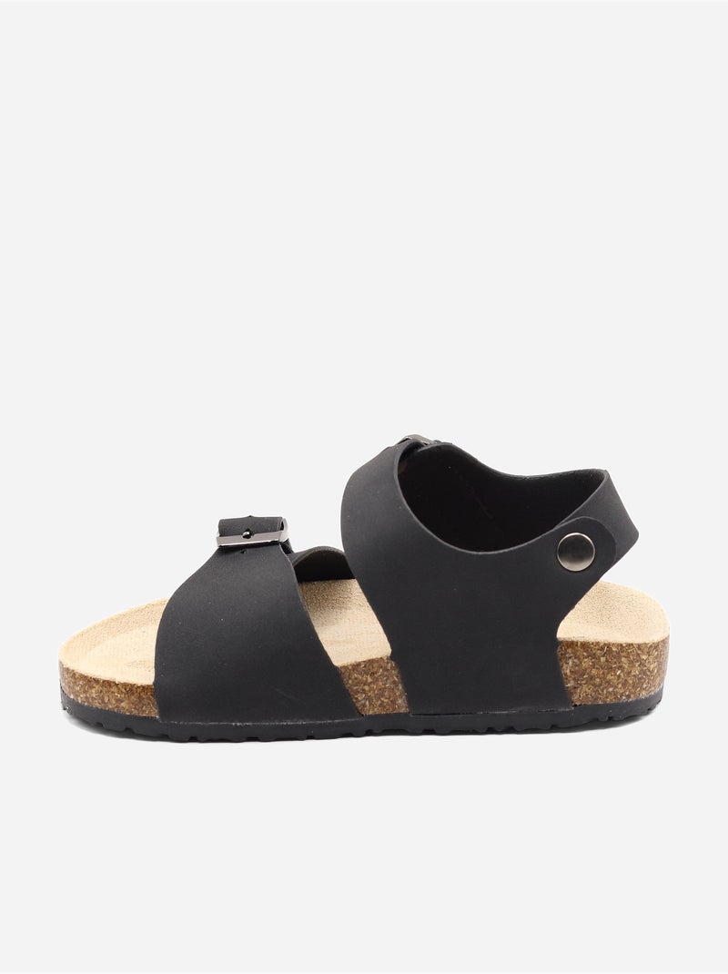 Sandálias com velcro Preto - Kiabi
