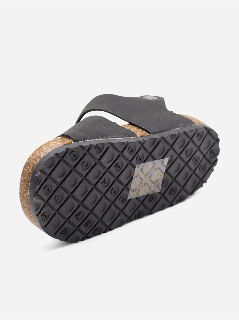 Sandálias com velcro Preto - Kiabi