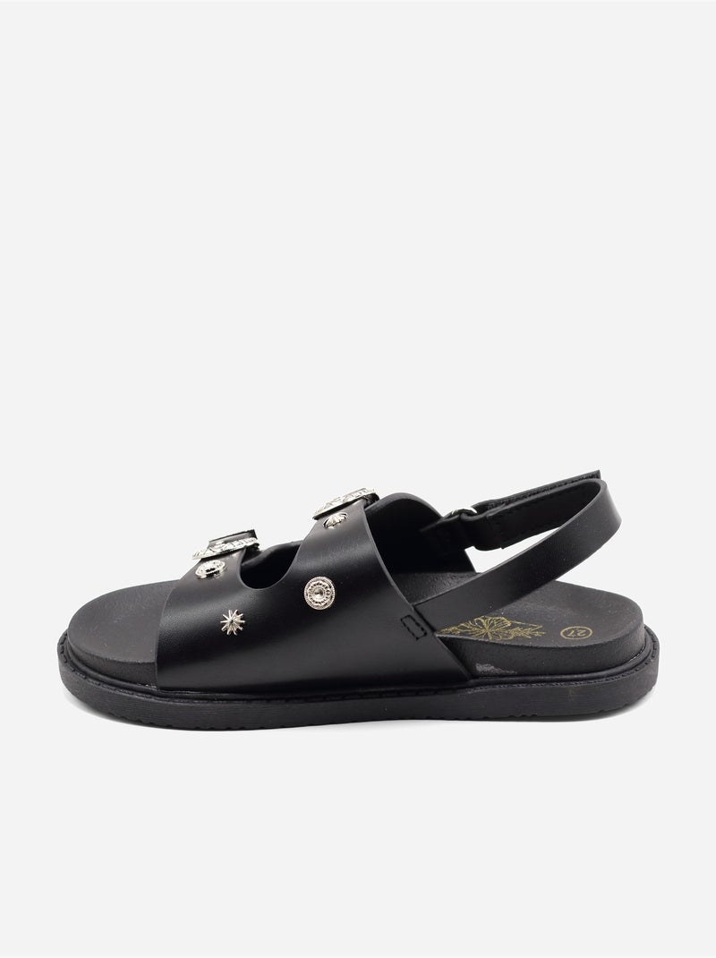 Sandálias com velcro Preto - Kiabi