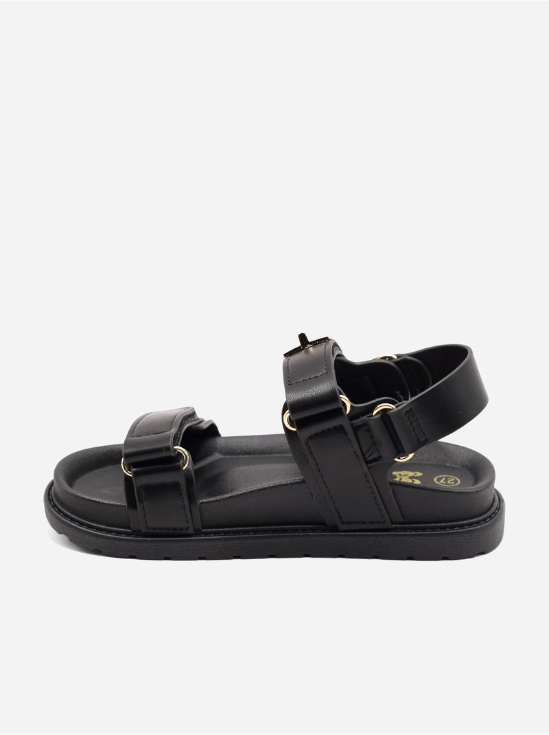 Sandálias com velcro Preto - Kiabi