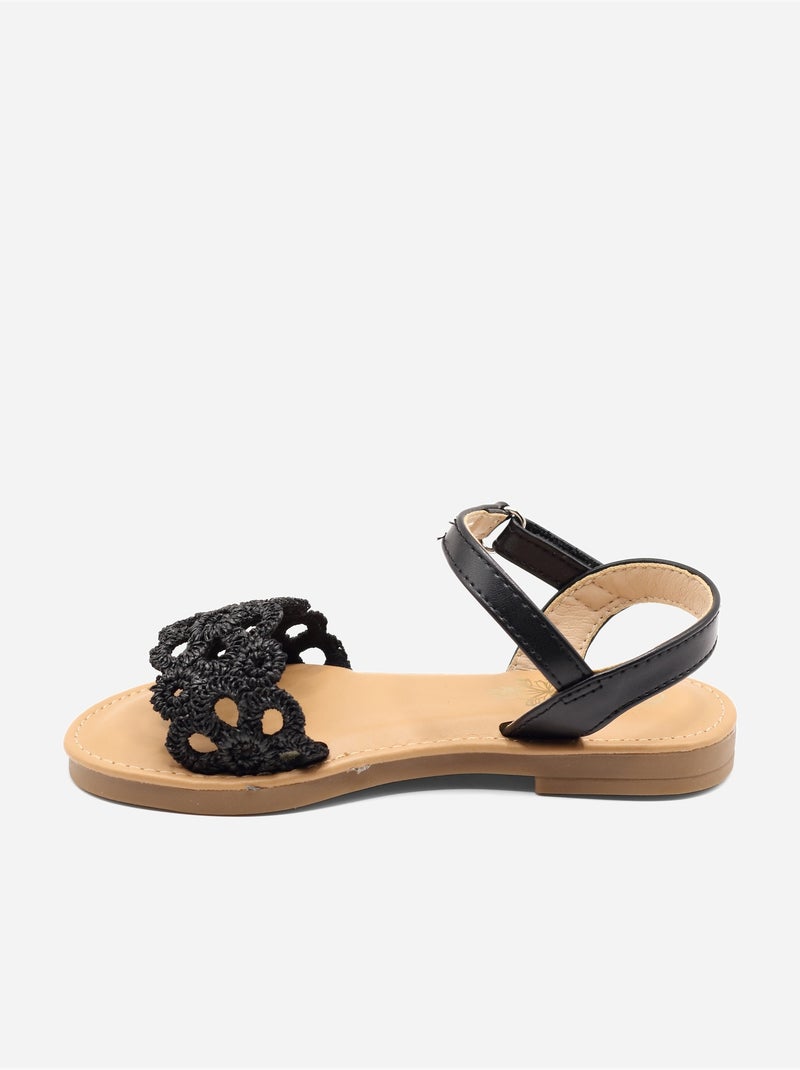 Sandálias com velcro Preto - Kiabi