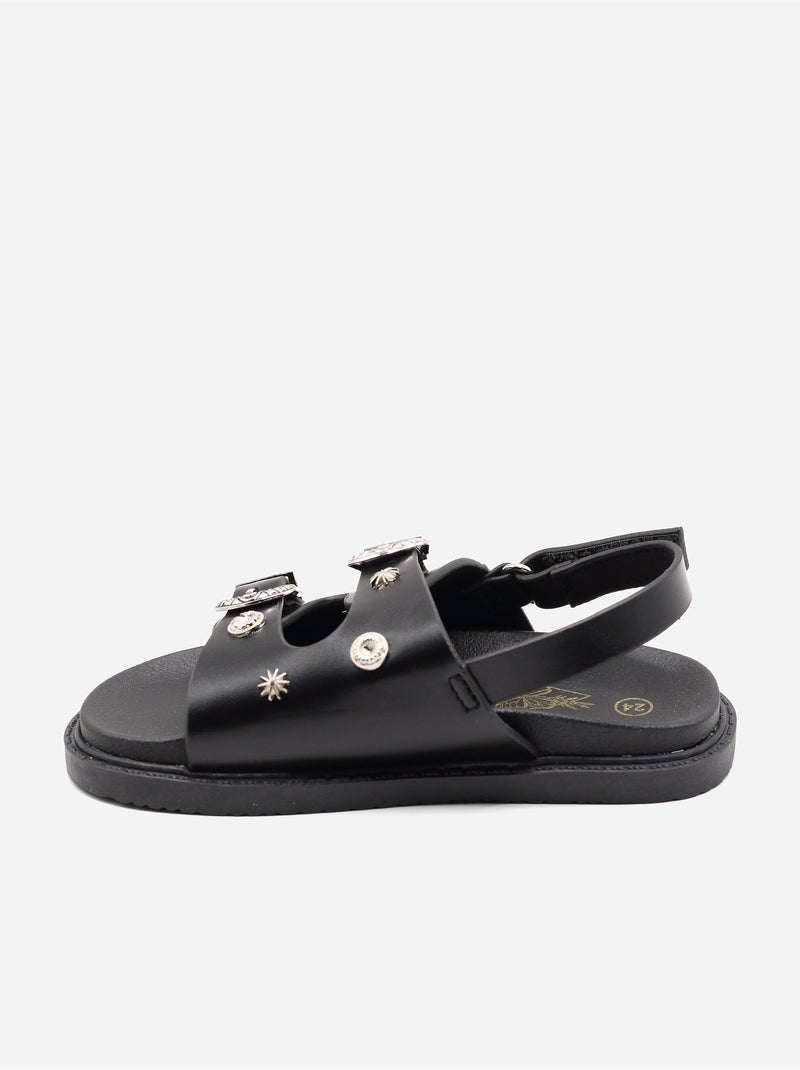 Sandálias com velcro Preto - Kiabi