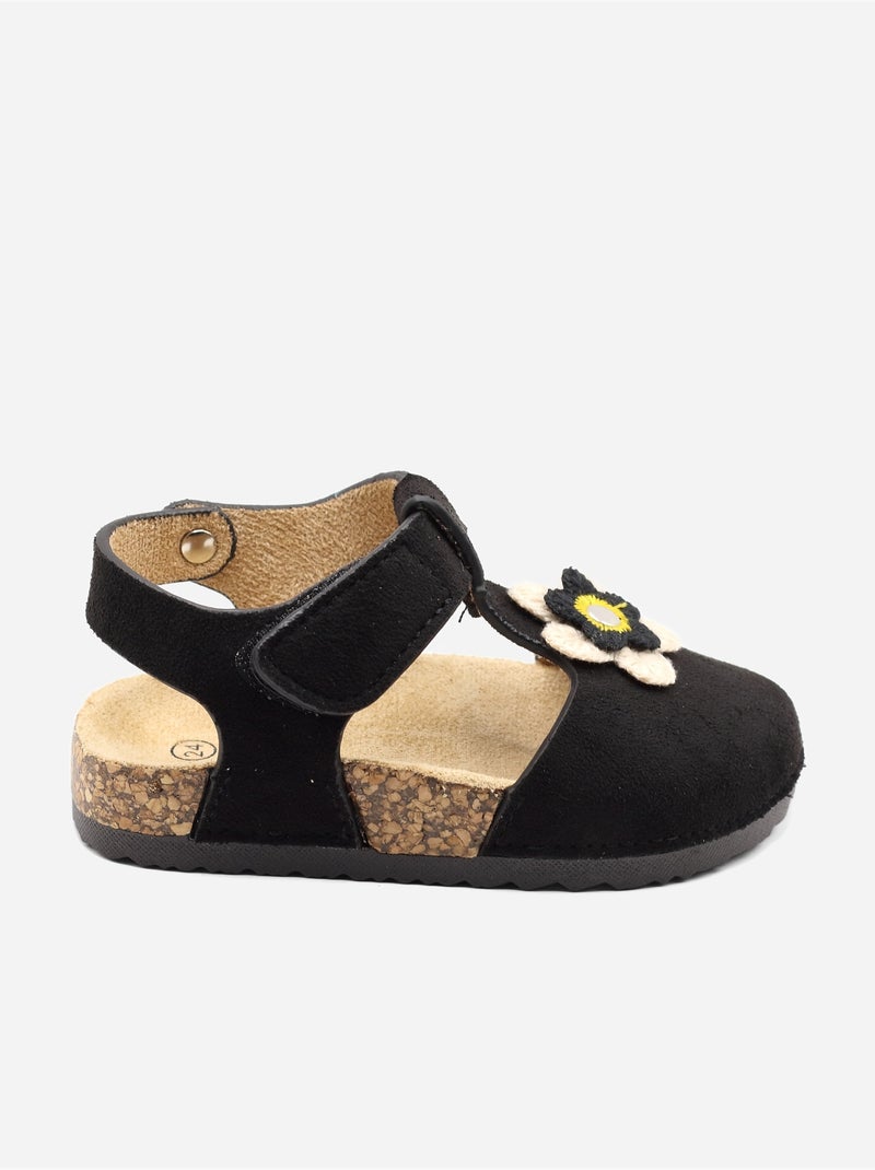 Sandálias com velcro Preto - Kiabi
